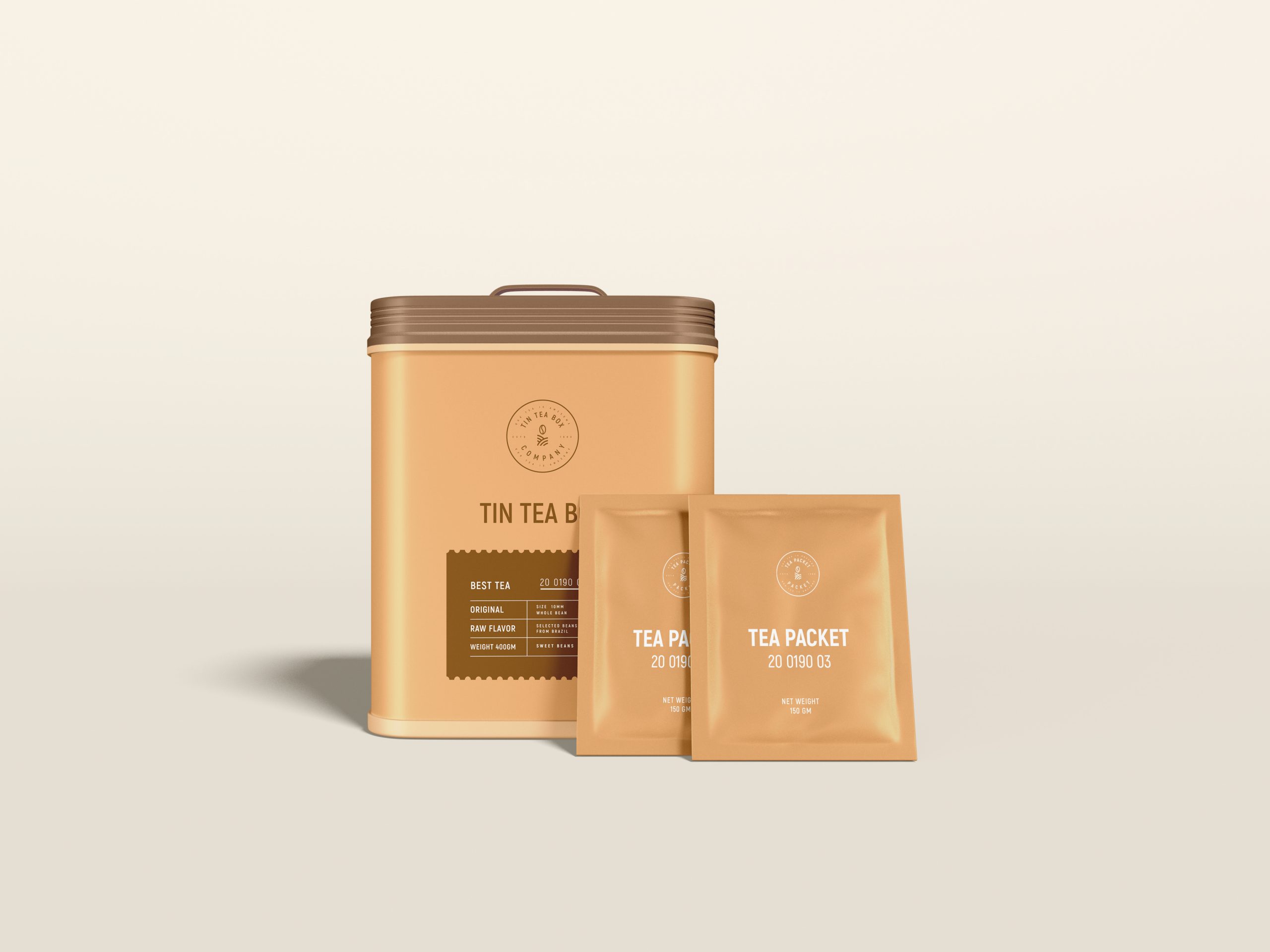 glossy metal tea jar container packaging mockup